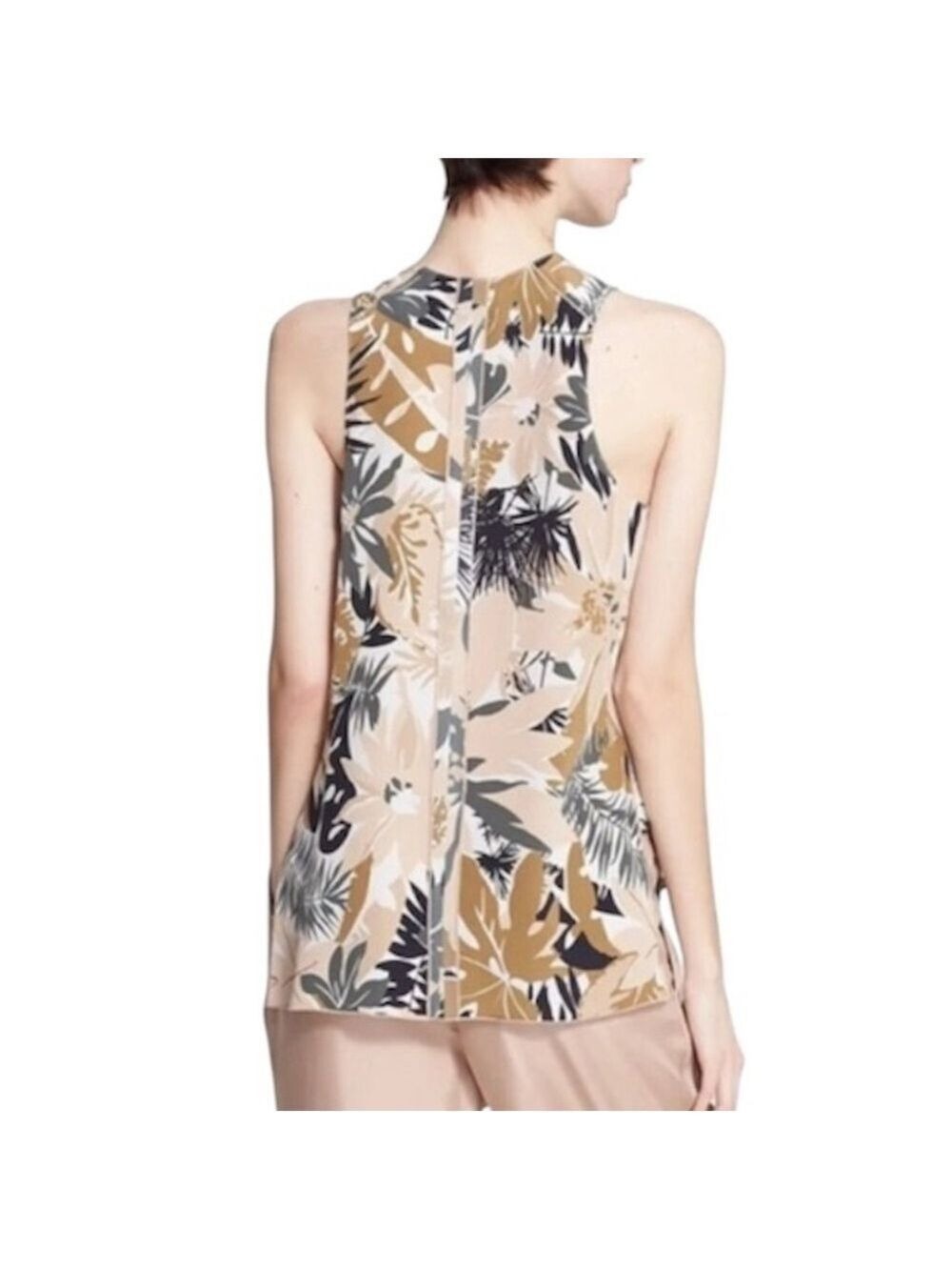 Rag and Bone 100% silk crepe Patricia pastel pink floral print sleeveless top XS - Picture 3 of 17